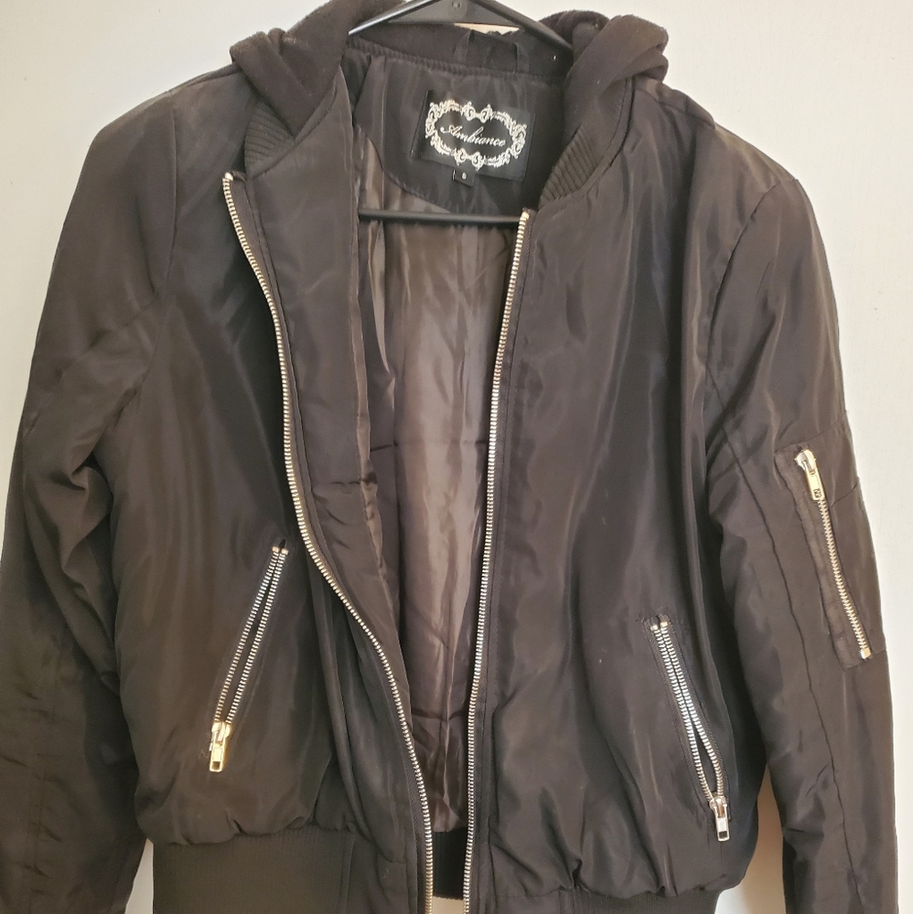Black bomber jacket